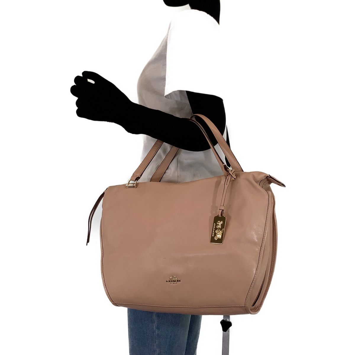 COACH コーチ サッチェル ピンク シルバー金具 レザー F32333