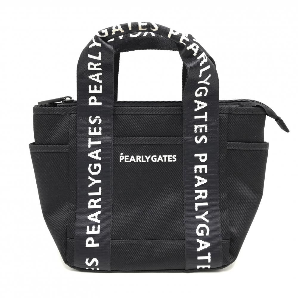 パーリーゲイツ カートバッグ ダークネイビー×白 ロゴ 内外ポケット ボトルホルダーゴルフ PEARLY GATES