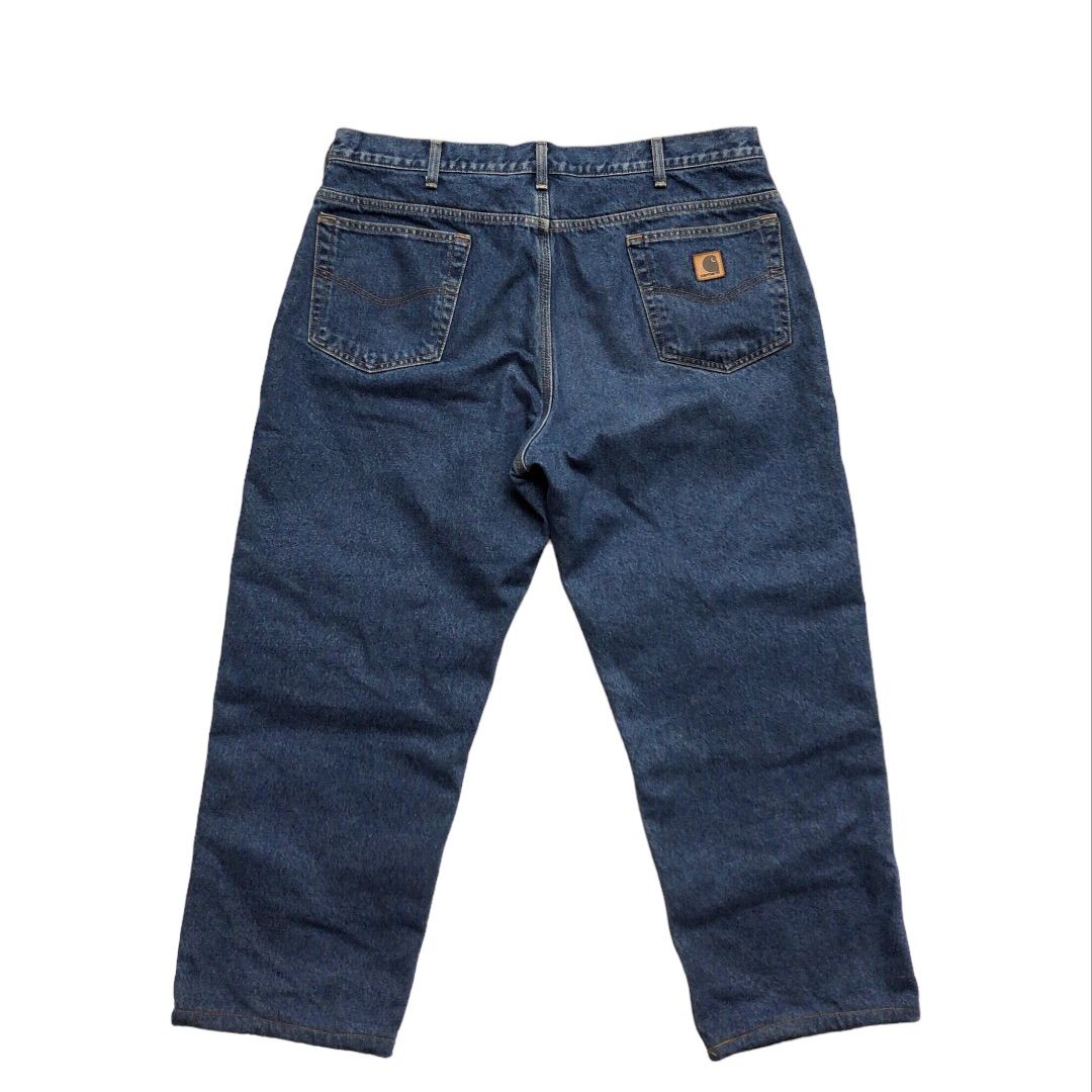 中古品】Carhartt カーハート デニムストレートパンツ ジーンズ 裏起毛