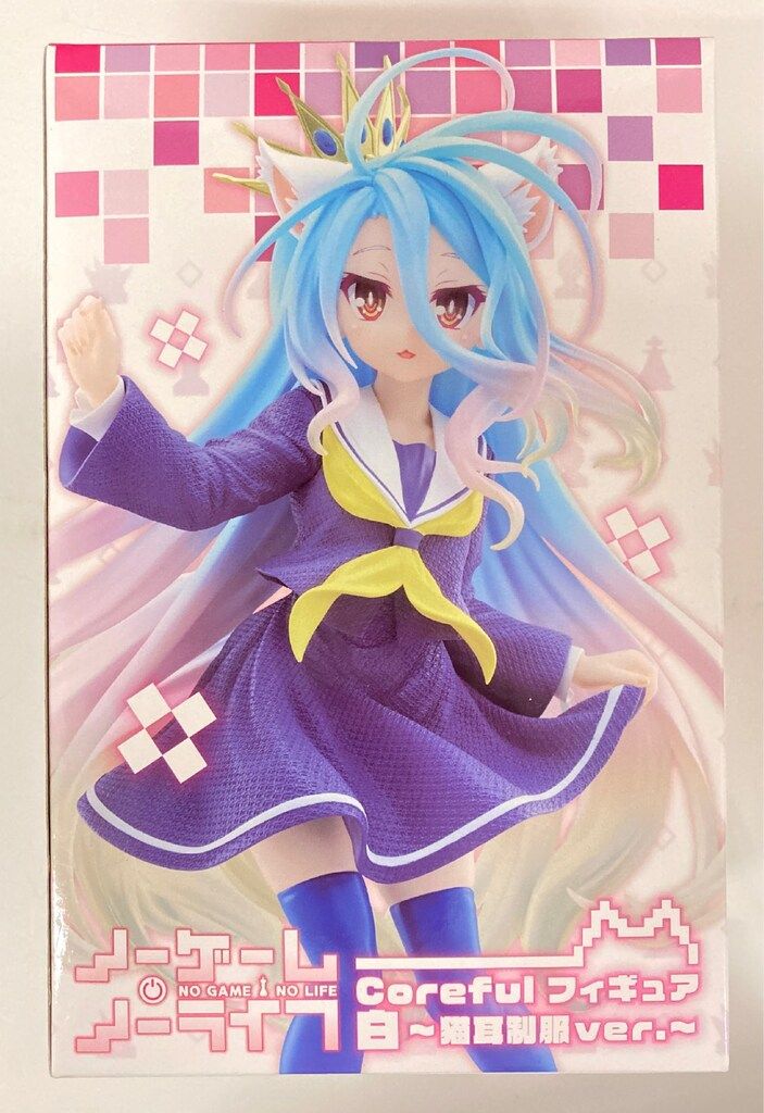 TAITO - 【タイクレ限定】ノーゲーム・ノーライフ  Coreful 白 猫耳制服 2点 ノーゲーム・ノーライフ Coreful フィギュア 白～猫耳制服ver