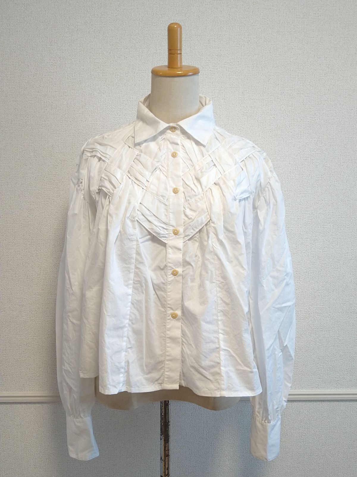 Merlette Georgica Ruched Lattice Poplin Blous マーレット 編込み 