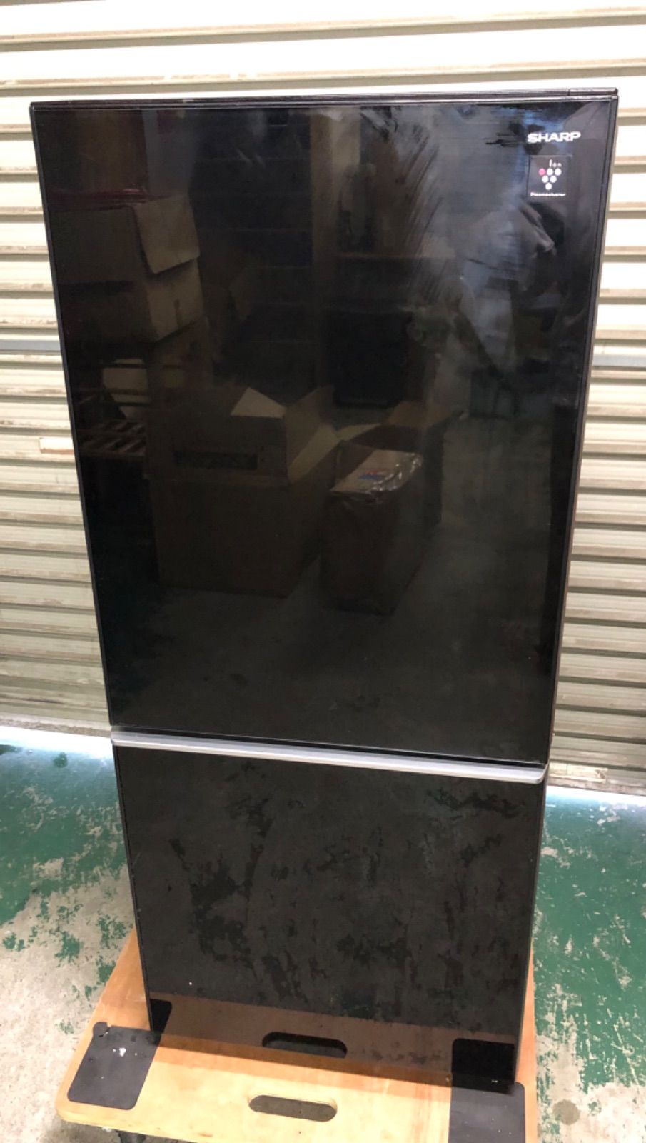 10h38 SHARP 単身用冷蔵庫 2ドア シャープ 黒 137L SJ-GD14C 2017年製 動作保証