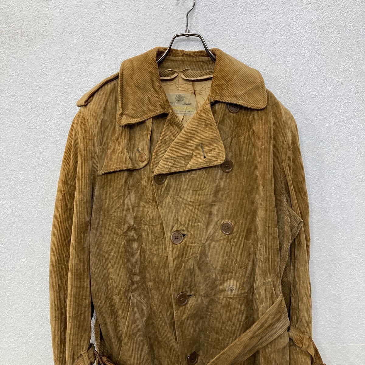 Aquascutum コーデュロイトレンチコート Mサイズ位 サイズ表記40 