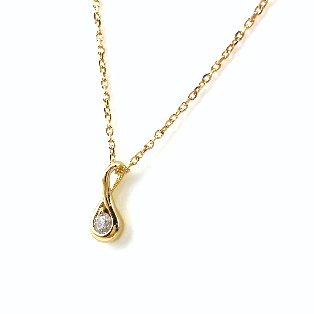 メレダイヤ デザインネックレス K18 【中古】 メレダイヤ デザイン  