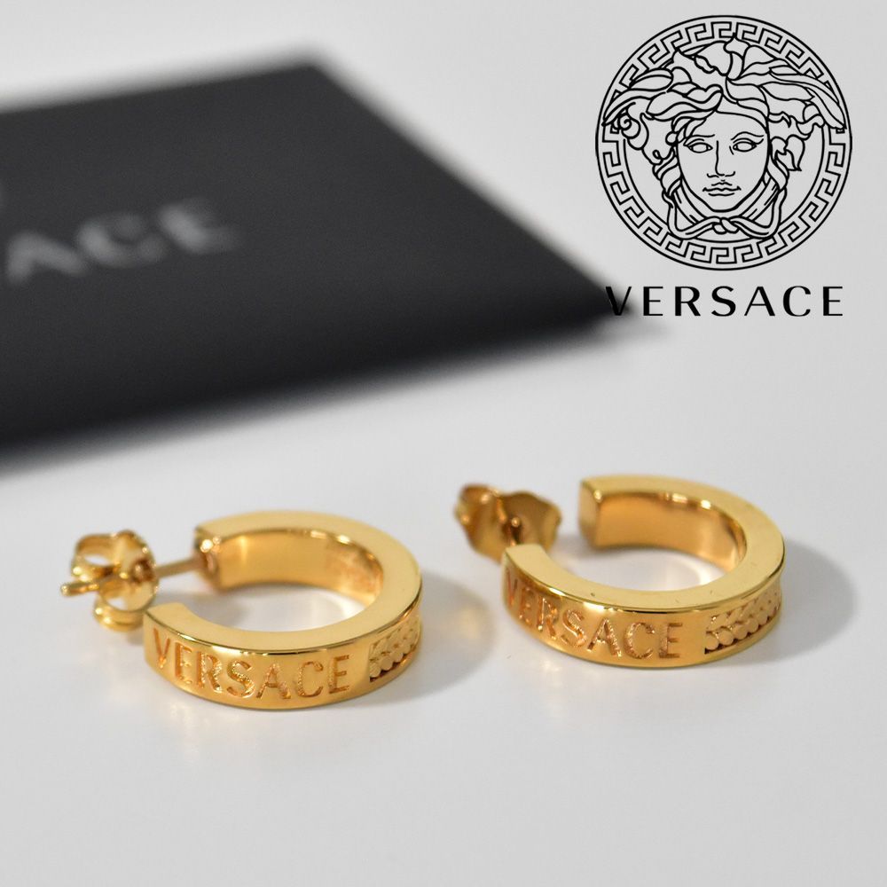 タイムセール！ VERSACE 楽天市場】ヴェルサーチ ビジューグレカピアス ...