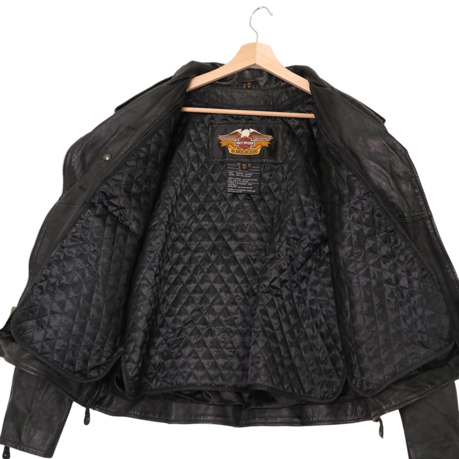 90年代 HARLEY DAVIDSON ハーレーダビッドソン レザーダブルライダース 