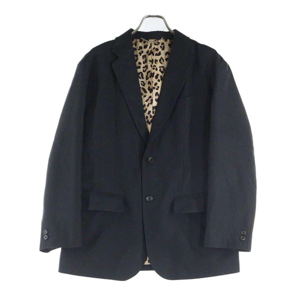 WACKO MARIA ワコマリア UNCONSTRUCTED JACKET アンコンストラクテッド 裏地レオパード柄 テーラード ジャケット ブラック
