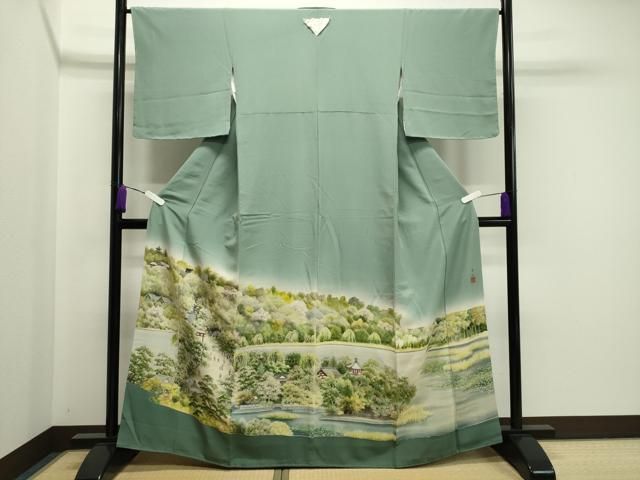 海外ファッション通販。 平和屋着物●豪華色留袖 作家物 手描き 人物風景文 暈し染め 正絹 ♥ CAAY8049gh