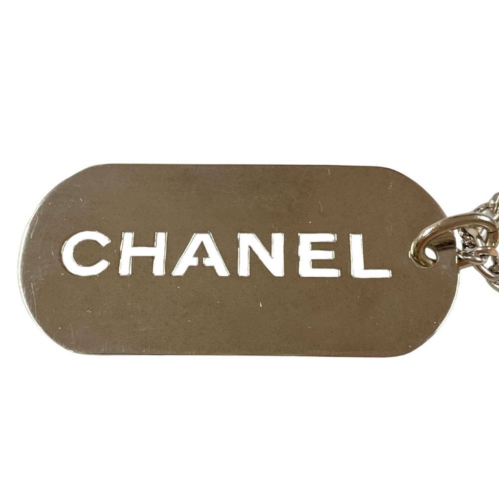 シャネル CHANEL ロゴ プレート ドッグタグ チャーム キーホルダー シャネル ドッグタグ ロゴプレート キーホルダー チャーム