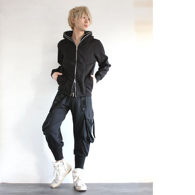 カーゴデザインスリムサルエルパンツ