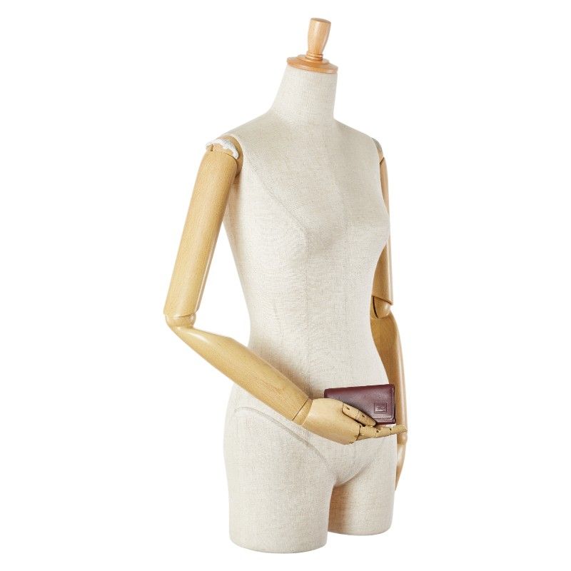 新品 未使用】バーバリーレザーキーケース ワインレッド チェック柄