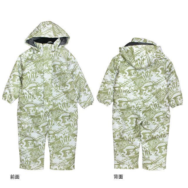 mont-bell☆子ども用 フード付きジャンプスーツ 雪遊び 防寒 つなぎ