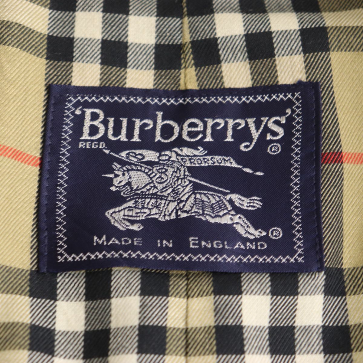 良品◇イングランド製 Burberrys バーバリー ヴィンテージ 裏地ノバ