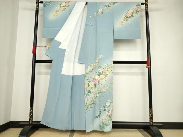 作家物 友禅 正絹 紋なし サンライト加工 美しい色味 暈し 着物 U-5610 作家物 友禅 正絹 紋なし サンライト加工 美しい色味 暈し 着物