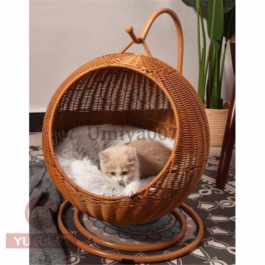 ? ◆猫 ベッド ペットベッド ドーム型 猫ハンモック ペットベッド 猫ちぐら風 猫 ペットマット ハンギングチェア 吊り型 猫 ネコ ねこ 602