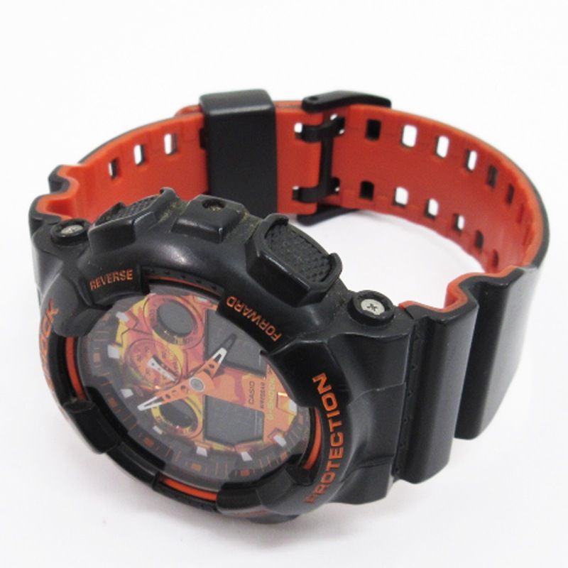 G-SHOCK GA-100BR ブラック/オレンジ と*ち様 CASIO G-SHOCK GA-100BR