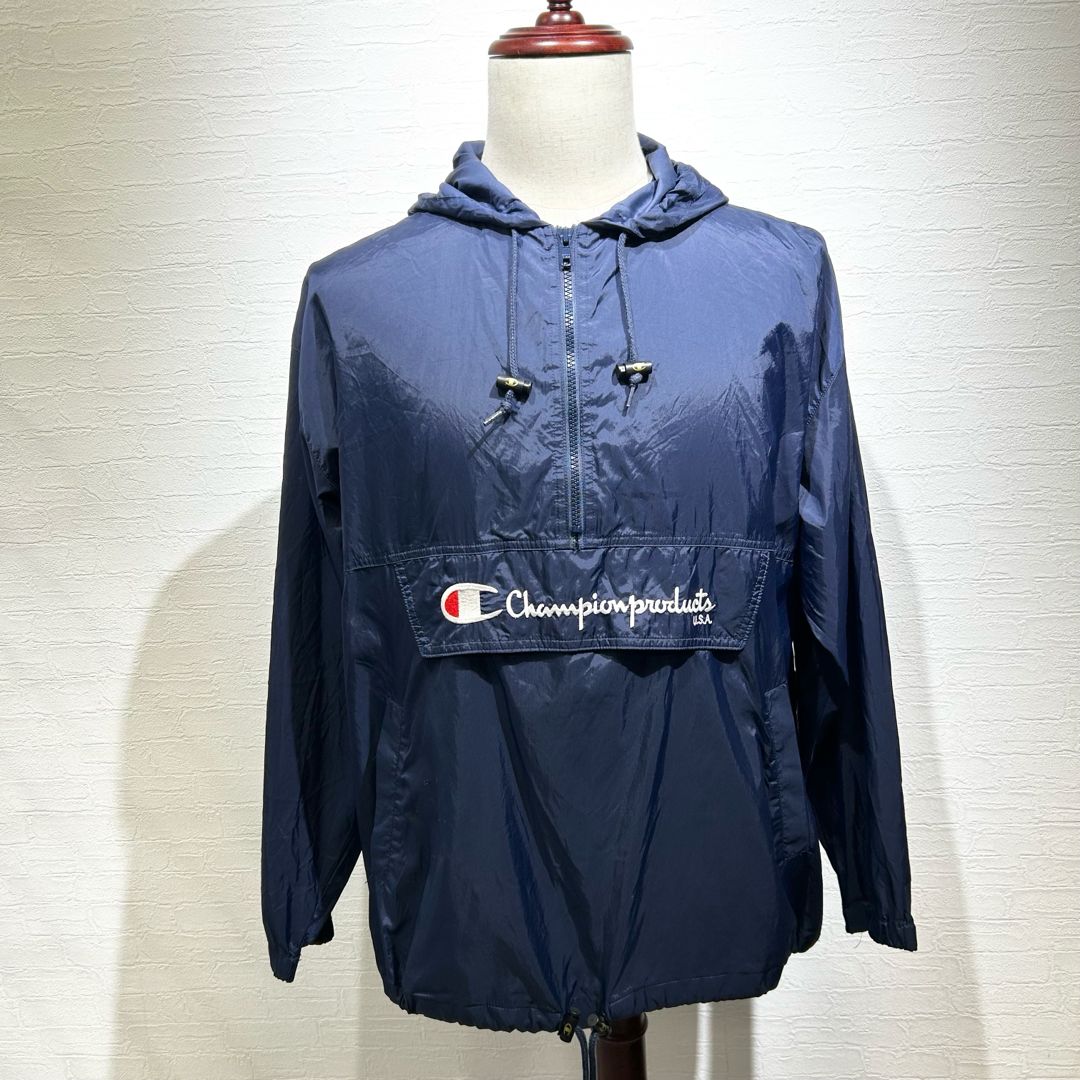 80s champion products USA アノラックパーカー ハーフジップ ナイロン