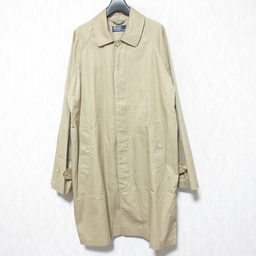 美品 Polo by Ralph Lauren ポロバイラルフローレン ステンカラーコート JR-RL-GS0191 M ベージュ メンズ 古着 中古 USED
