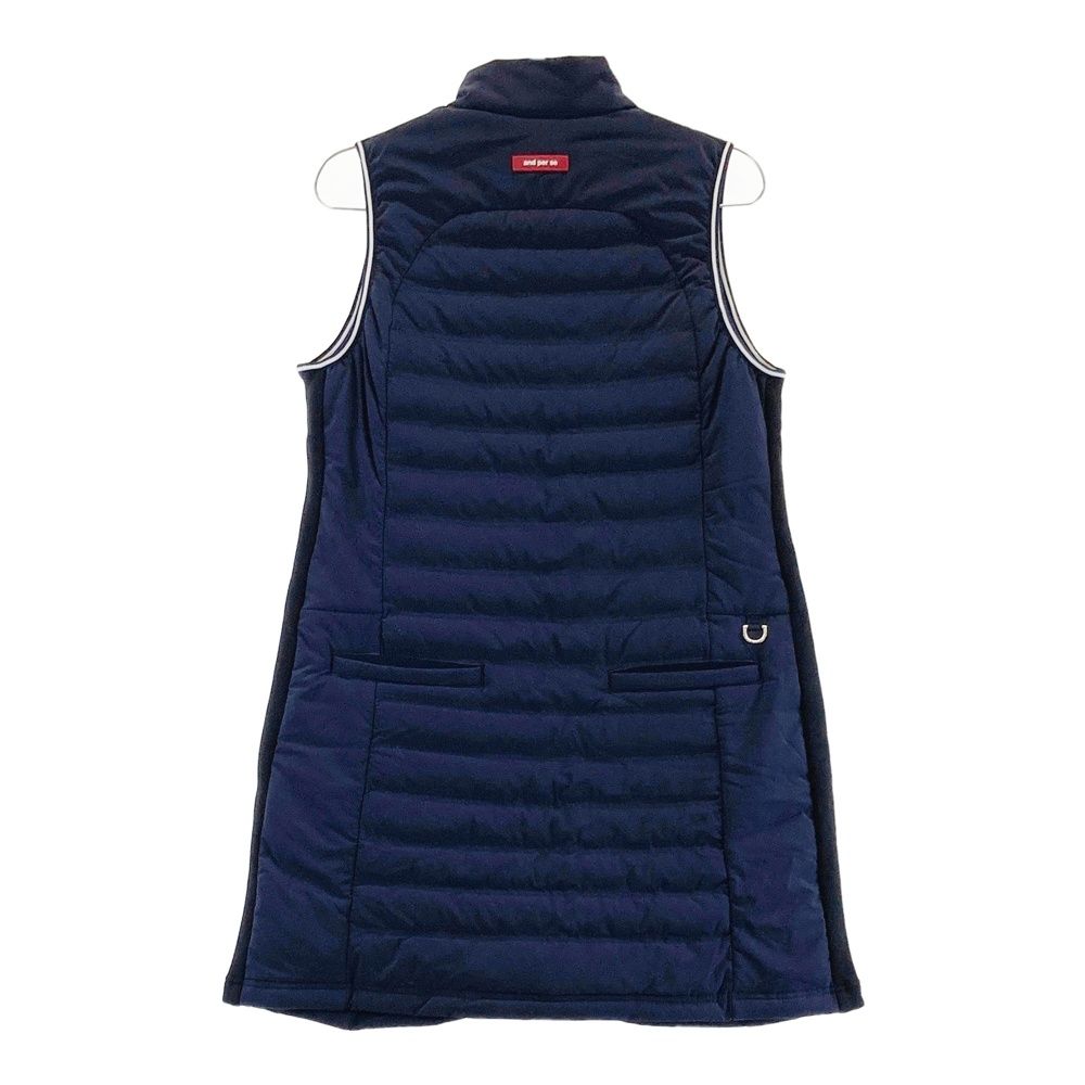 サイズ：L AND PER SE アンパスィ 中綿 ノースリーブ ジップワンピース