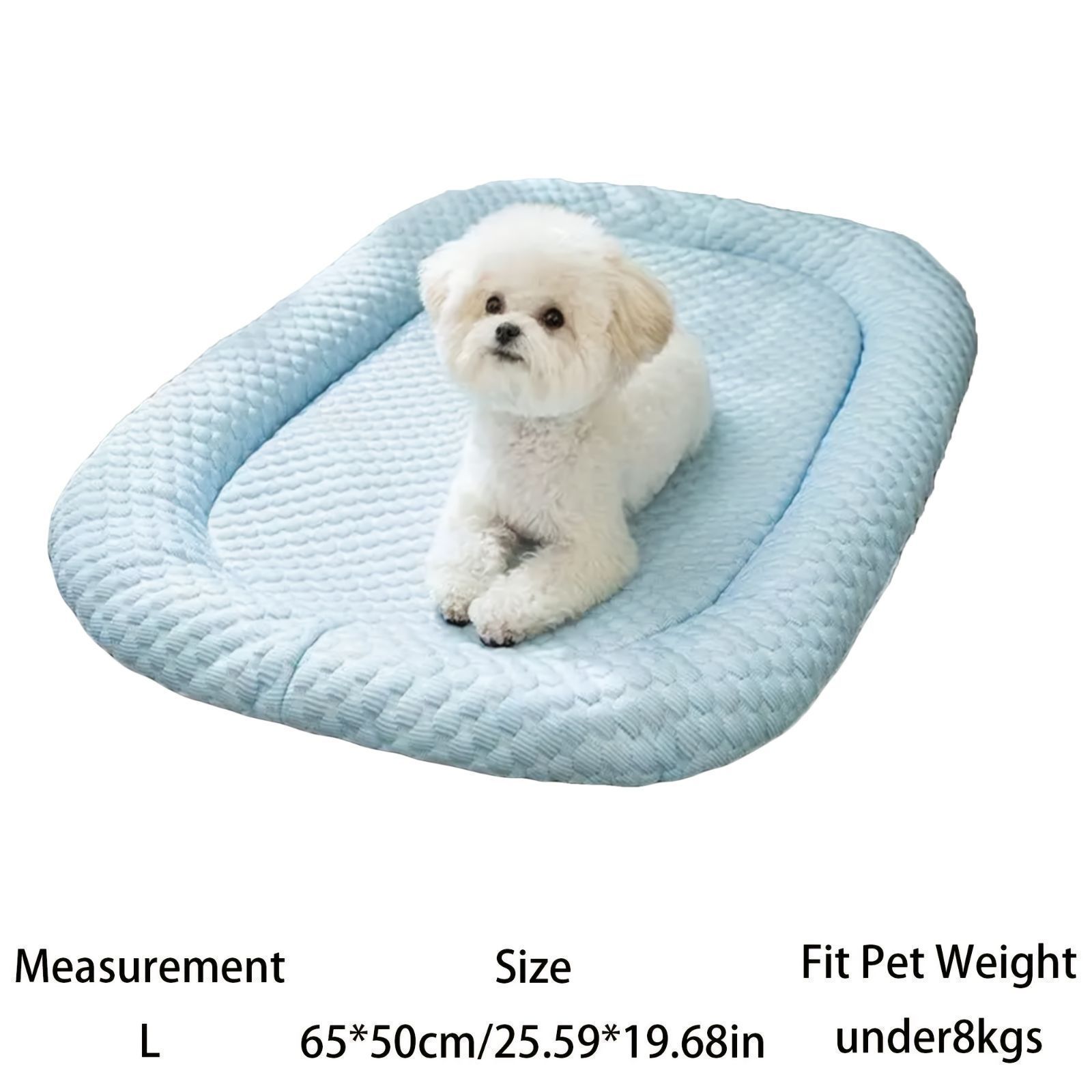 犬用ライトブルー洗える夏の冷却マット -