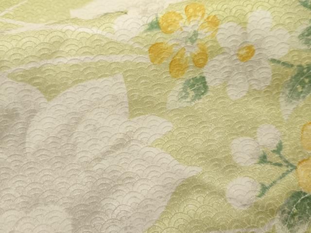 平和屋着物□上質な小紋 枝花文 正絹 逸品 AAAW2510cs