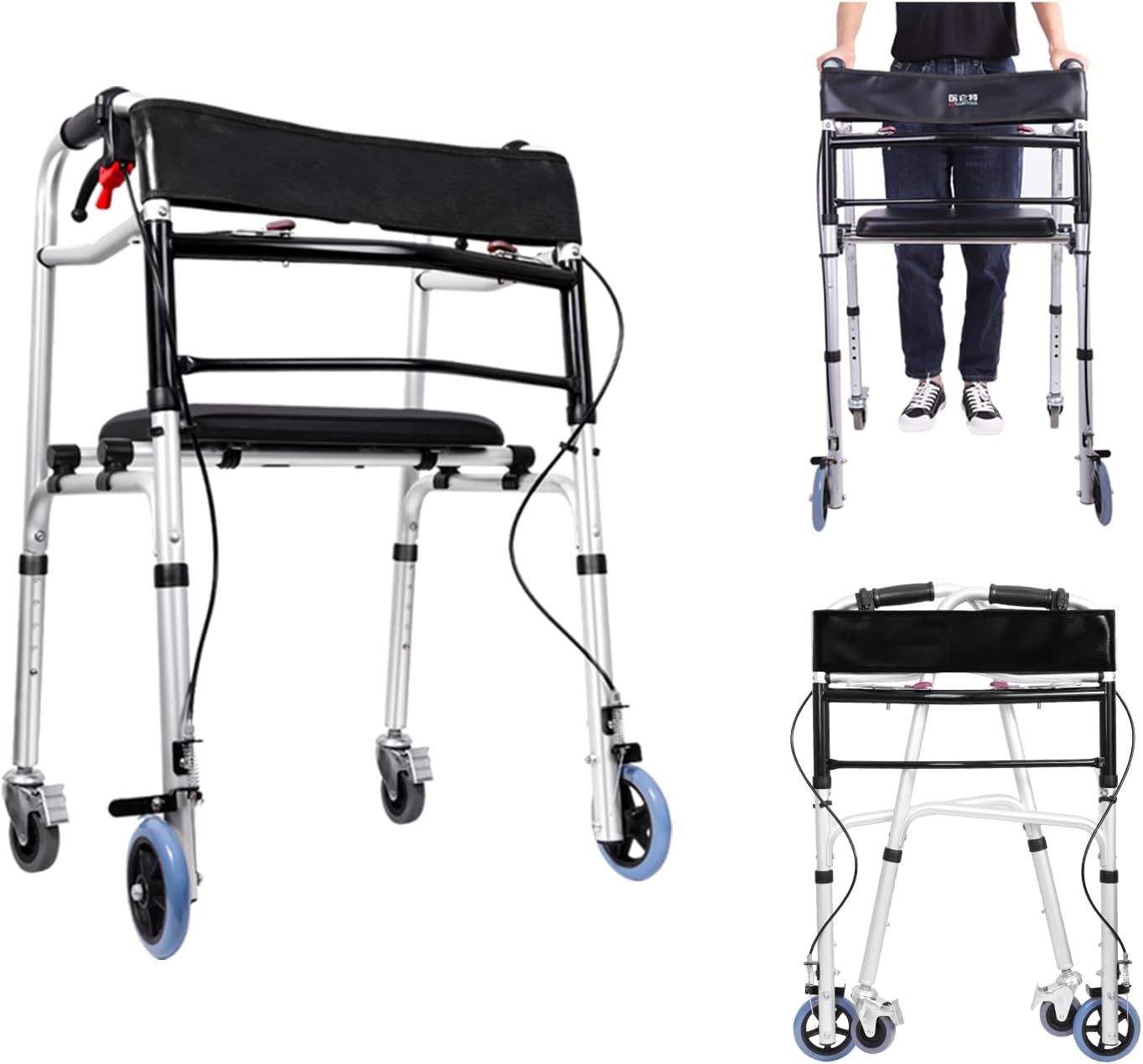 ENLUNTRA 歩行器 高齢者用 大人用 リハビリ 組立不要 室外 室内 コンパクト 729397