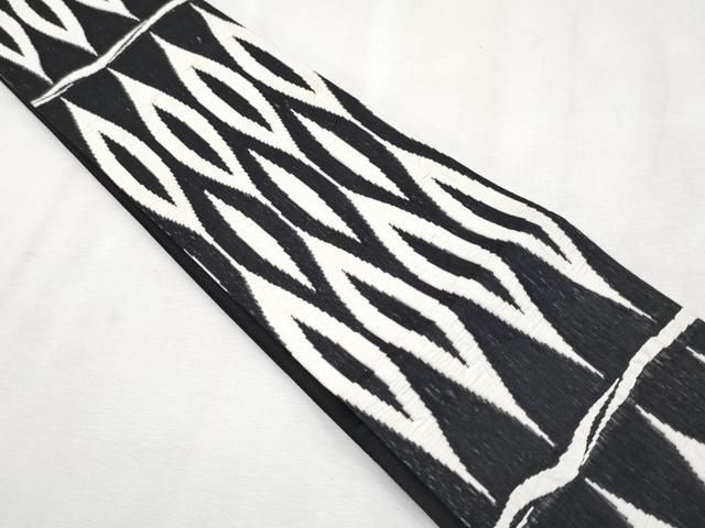 平和屋本店■極上　男性　角帯　立涌文様　黒地　逸品　未使用　CYAA2500s5 平和屋本店□極上 男性 角帯 立涌文様 黒地 逸品 未使用 CYAA2500s5