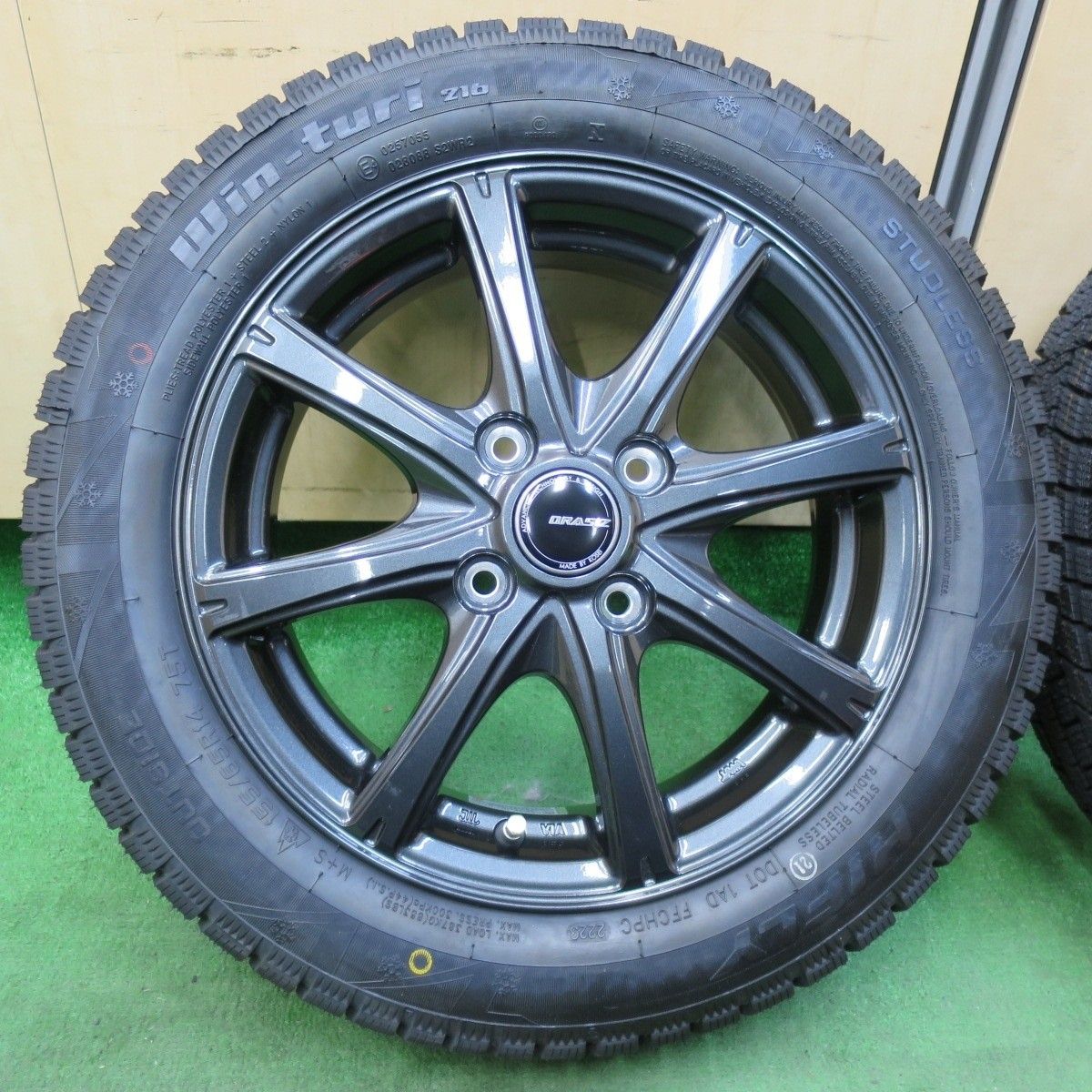 23年 スタッドレス 155 65R14 ハイフライ Win-turi 216 QRASIZ KOSEI クレイシズ 光生 14インチ PCD100 4H 4122701イス