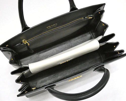 プラダ サフィアーノ ビブリオテーク 2WAY ハンドバッグ T-YJ5577