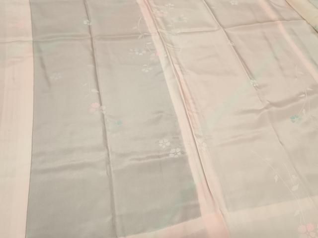 平和屋着物□長襦袢 無双仕立て 舞花文 暈し染め 正絹 逸品 未