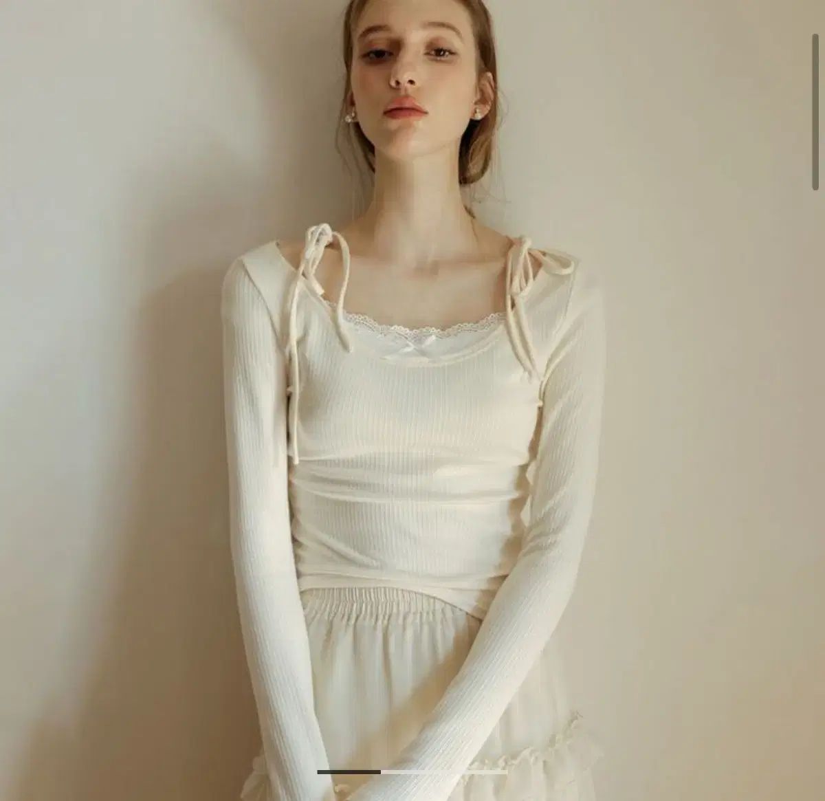 セムアドゥ cest lace strap off オフショルダー トップス