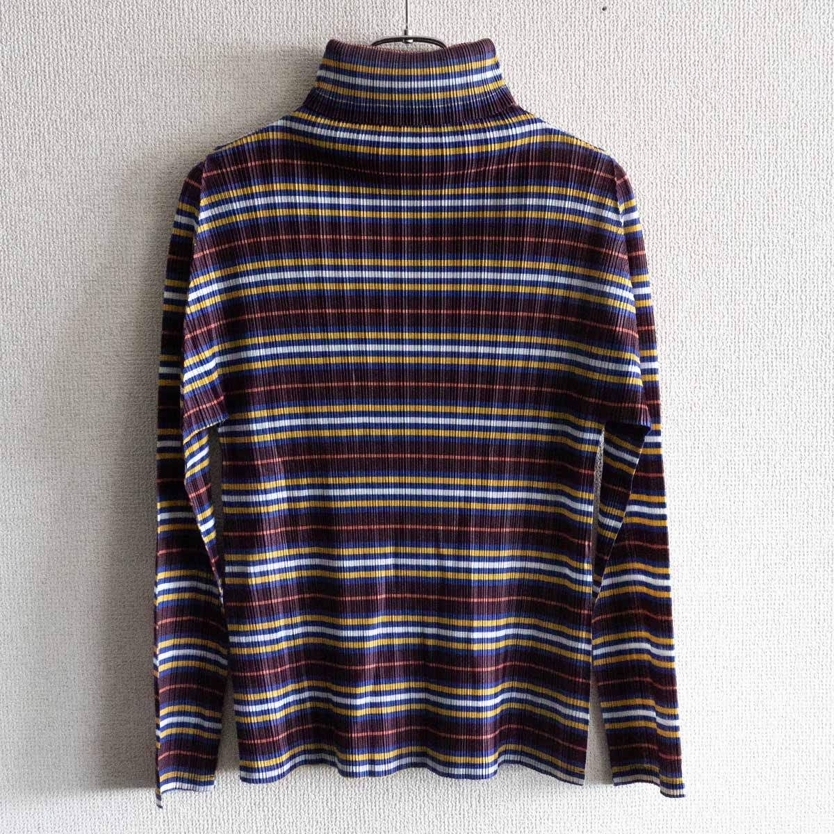 美品】PLEATS PLEASE【柄 ハイネック プリーツ カットソー