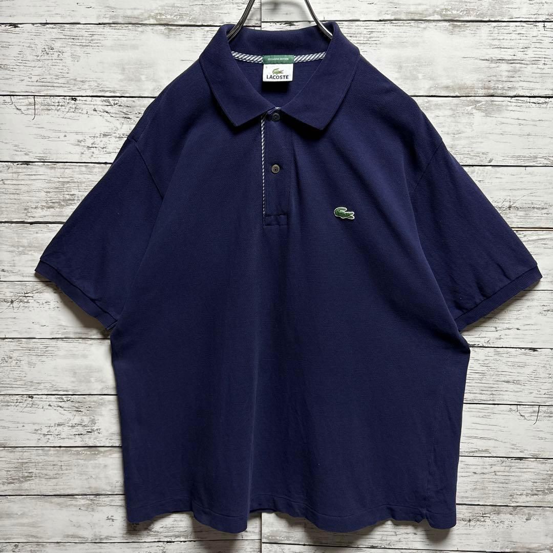 a133a【希少なXL】ラコステ 刺繍ロゴ ワンポイント 人気モデル