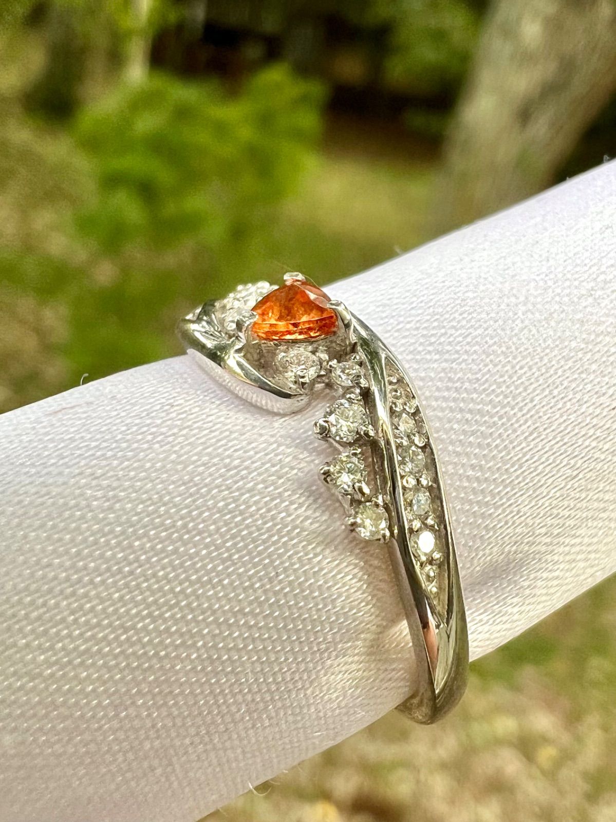 三つの願いを叶える石トリプライトダイヤモンドリング JGGLミニ鑑別付属