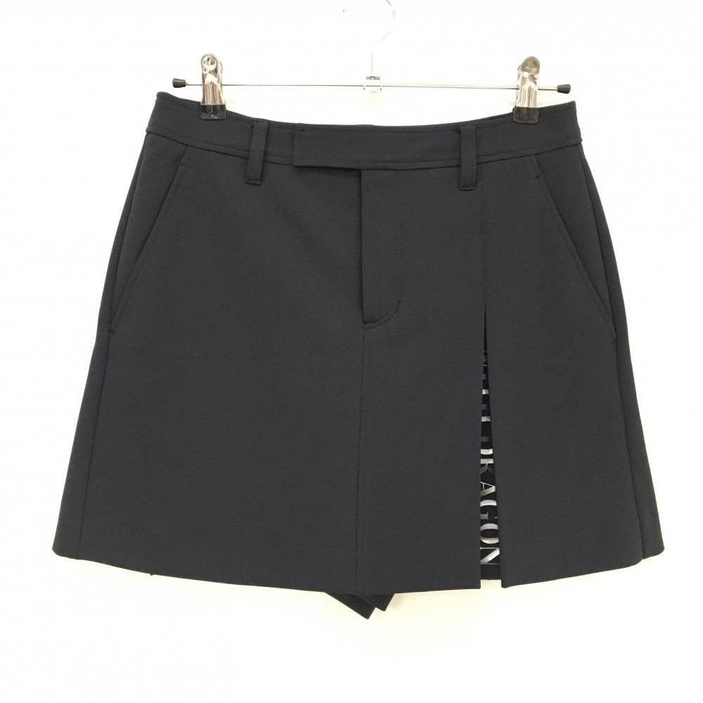 超 ダンスウィズドラゴン キュロットスカート 黒 プリーツ部ロゴ レディース 3 L ゴルフウェア Dance With Dragon