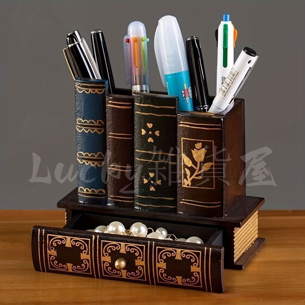 木製 多用途ペン立てナチュラル 01060-10 木製 多用途ペン立てナチュラル 01060-10