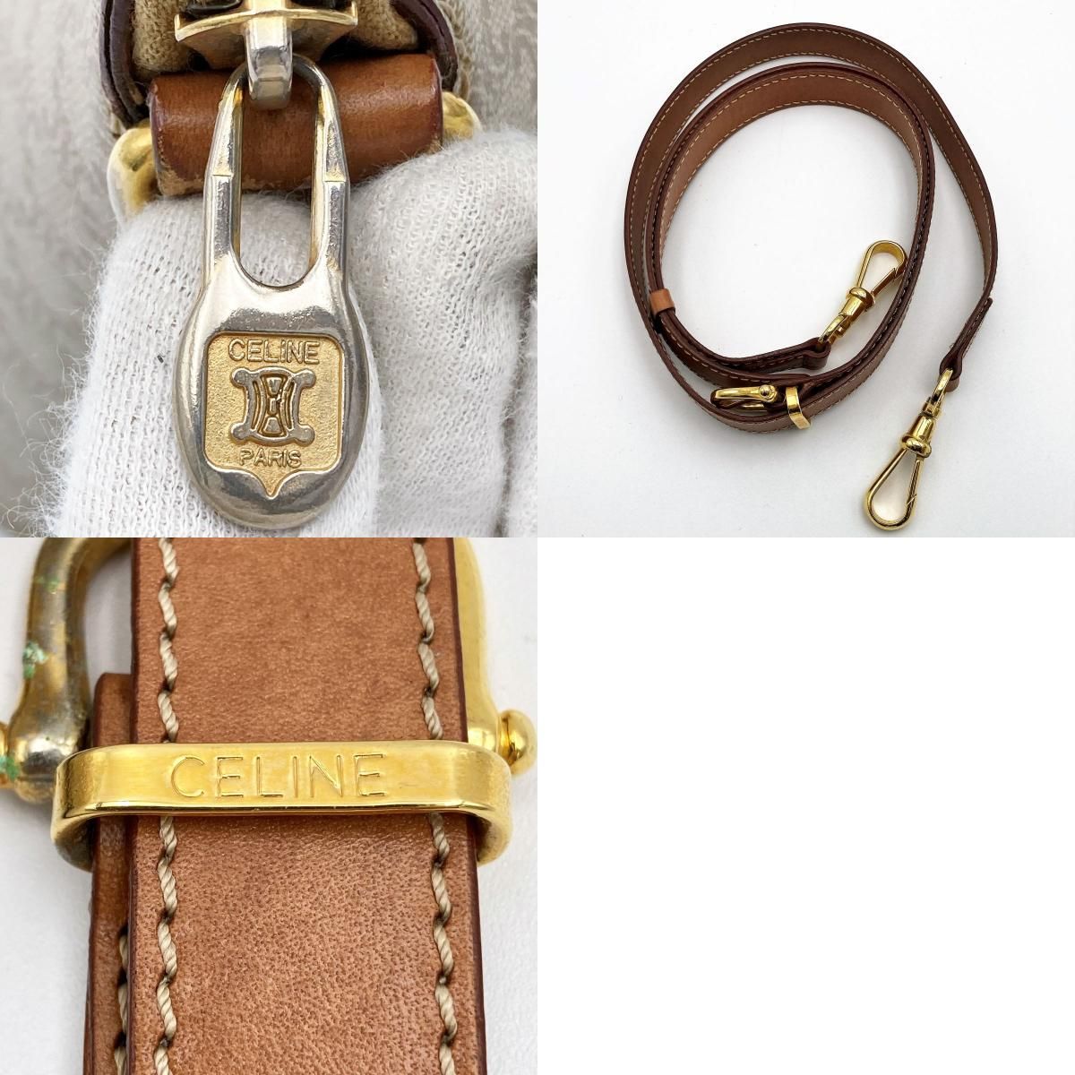 CELINE マカダムロゴ ストラップ CELINE/セリーヌ マカダム柄 ミニ 2wayショルダーバッグ