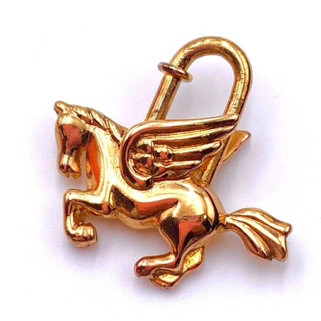 HERMES エルメス ペガサス 馬 カデナ 金 チャーム ペンダント