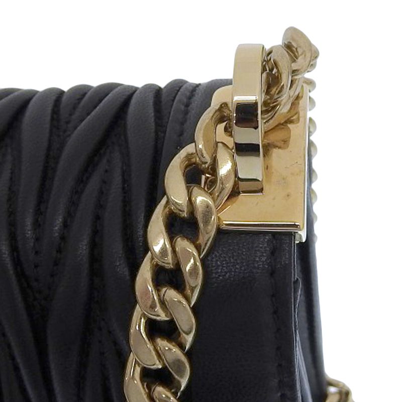 ミュウミュウ MIUMIU マテラッセ ショルダーバッグ チェーンショルダー レザー ブラック 5BD083 中古 新入荷 OB2325 楽天市場】【中古】 ミュウミュウ MIUMIU マテラッセ ショルダーバッグ