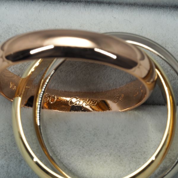 カルティエ トリニティリング スリーカラー 54号 K18YG/WG/PG #169368