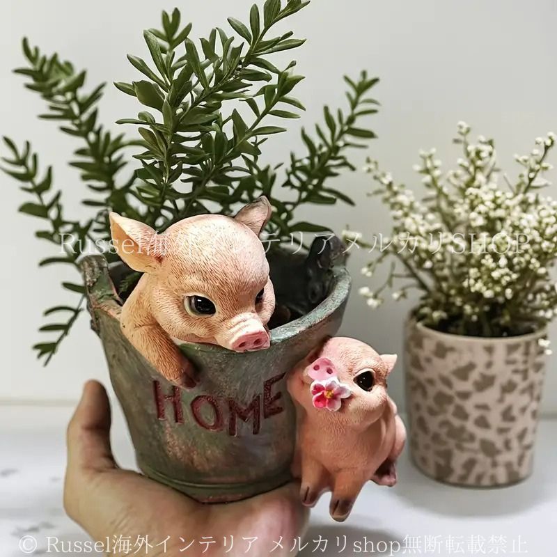 ❤︎sale❤︎ꔛ‬ꕤ ガーデン雑貨♡リメイク鉢♡可愛い3匹の犬♡苺♡インテリア ❤︎sale❤︎ꔛꕤ ガーデン雑貨♡リメイク鉢♡可愛い3匹の