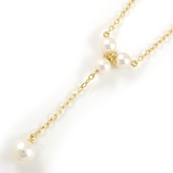 ミキモト MIKIMOTO ネックレス Yシェイプ 4ポイント パール 4.0-5.5mm  
