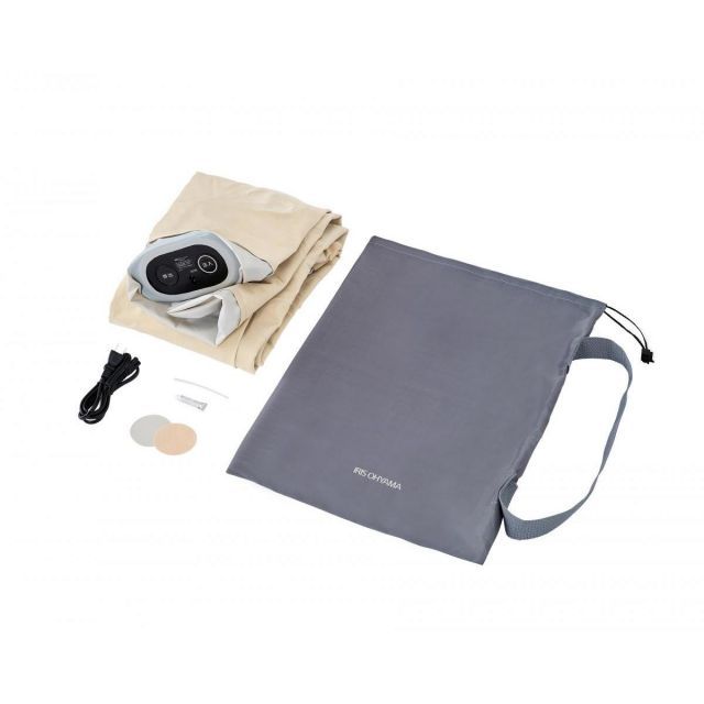 アイリスオーヤマ 電動エアーベッド ダブル EAB-D アイボリー 約幅140x奥行190x高さ25cm キャンプ 防災 来客 エアベッド