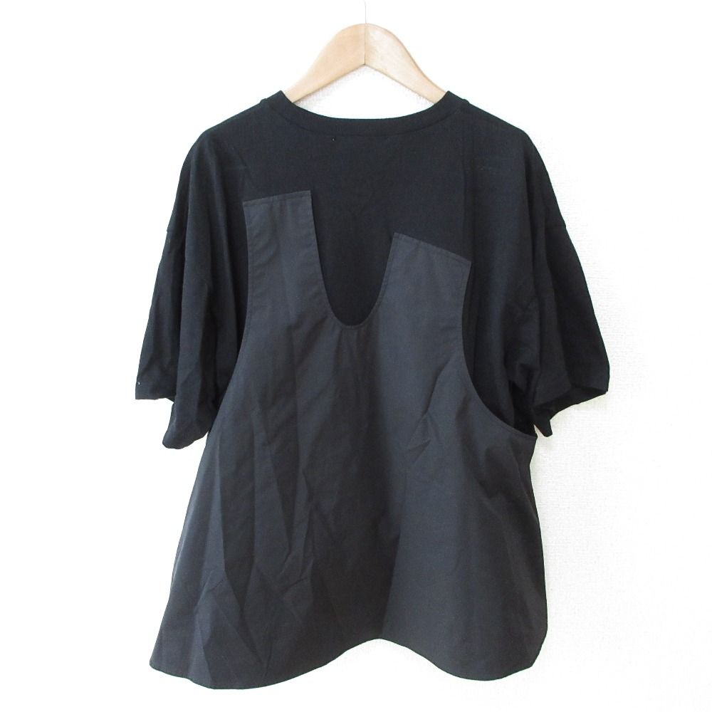 良品 24AW ENFOLD エンフォルド コンビフレア Tシャツ カットソー 300HA780-2790 38 ブラック レディース 古着 中古 USED 良品 24AW ENFOLD エンフォルド コンビフレア Tシャツ カットソー