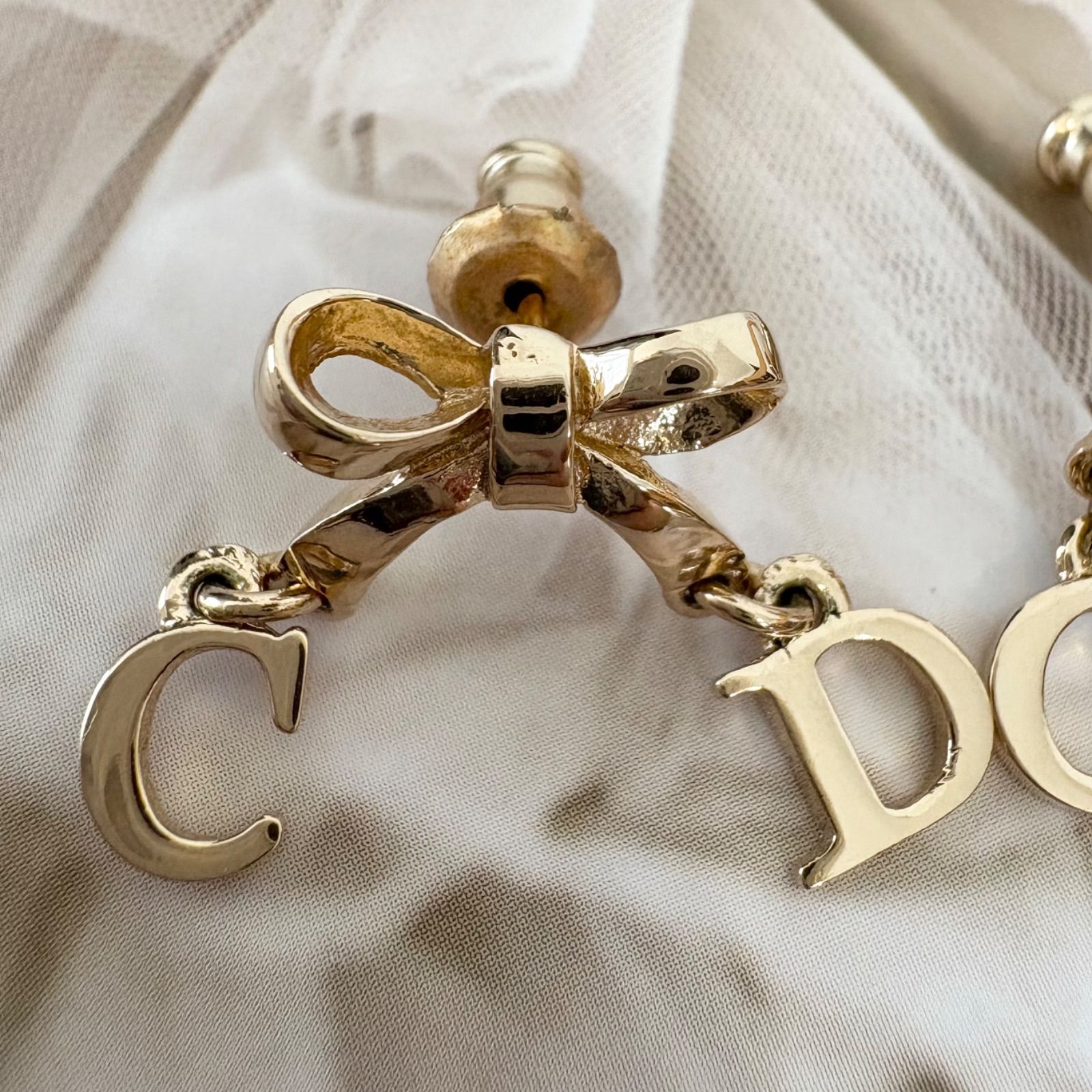 クリスチャン・ディオール ゴールドプレートイヤリング Christian Dior （新品・未使用品）クリスチャンディオール CD