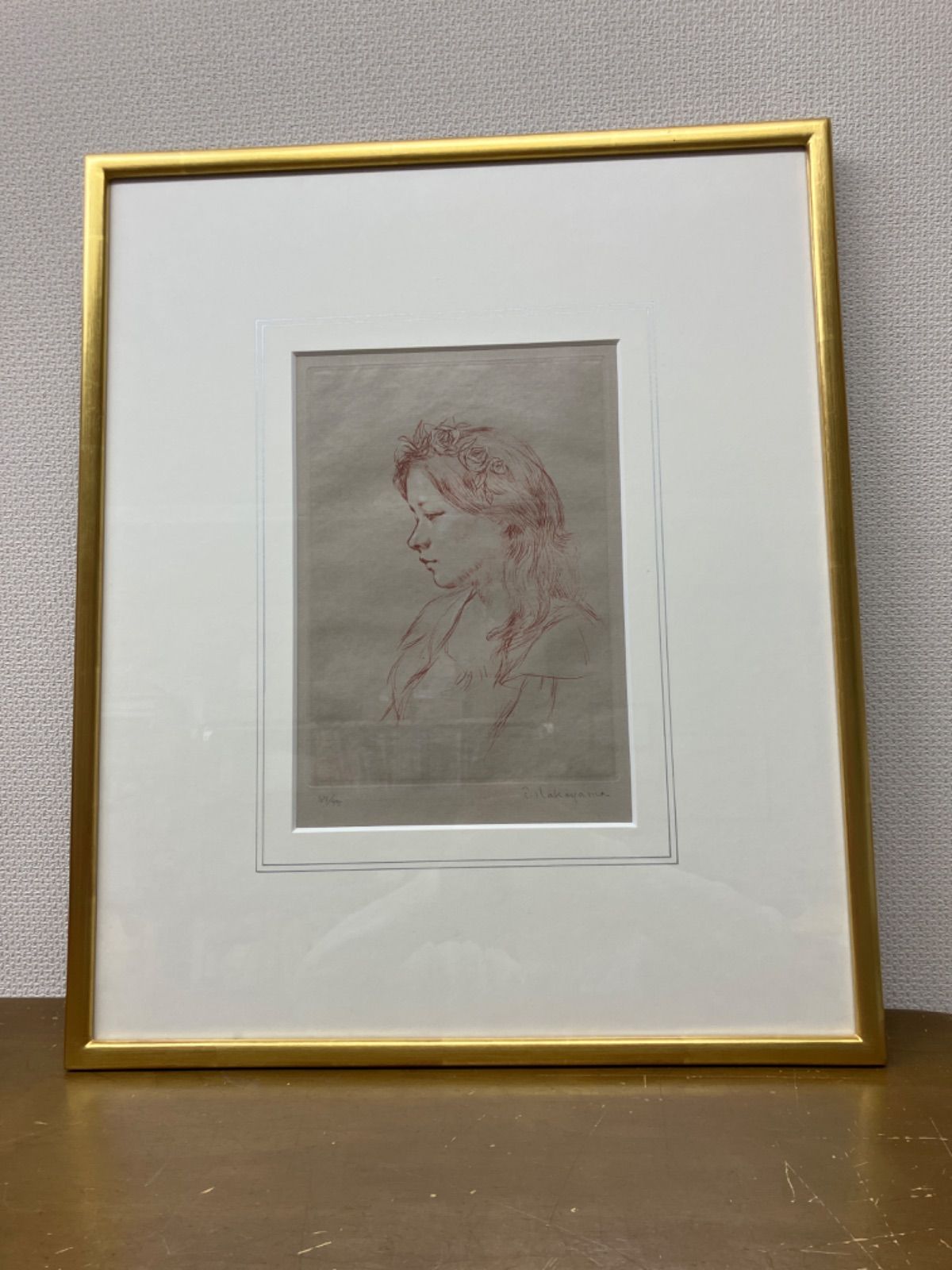 中山忠彦 中山忠彦 「優しき相貌」 額装 95部限定 直筆サイン 小版の人気