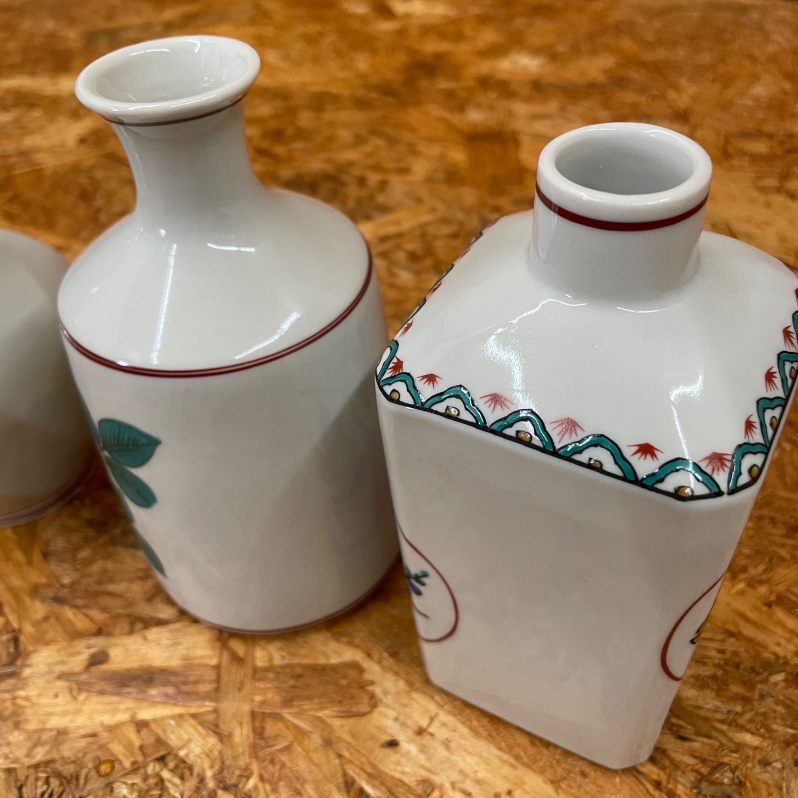 九谷焼 角福 徳利 3点セット 一輪挿し 酒器 花器 花瓶 水差 陶器 