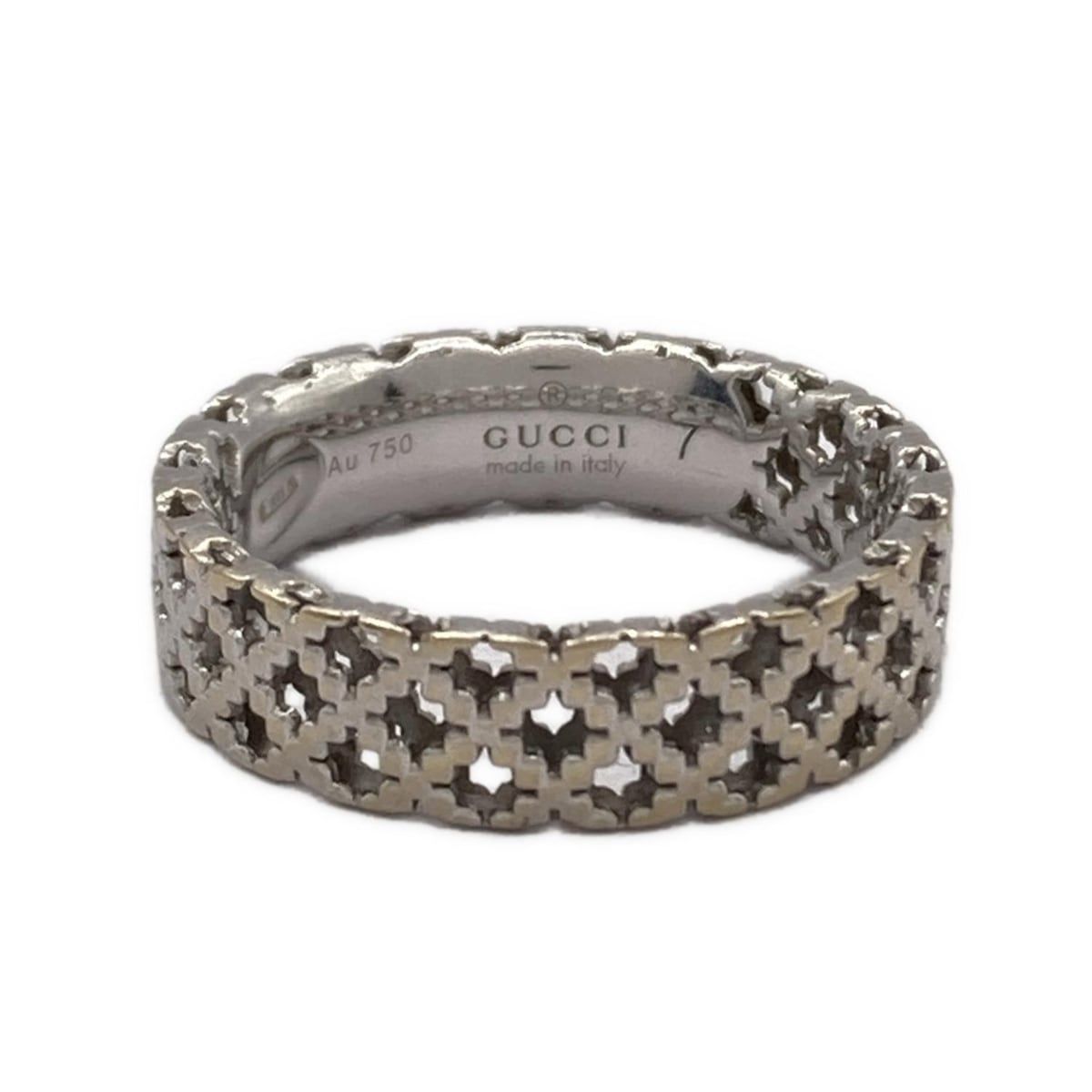 経典 GUCCI(グッチ) メルカリ - K18WG ディアマンティッシマ 7美品 リング シルバー