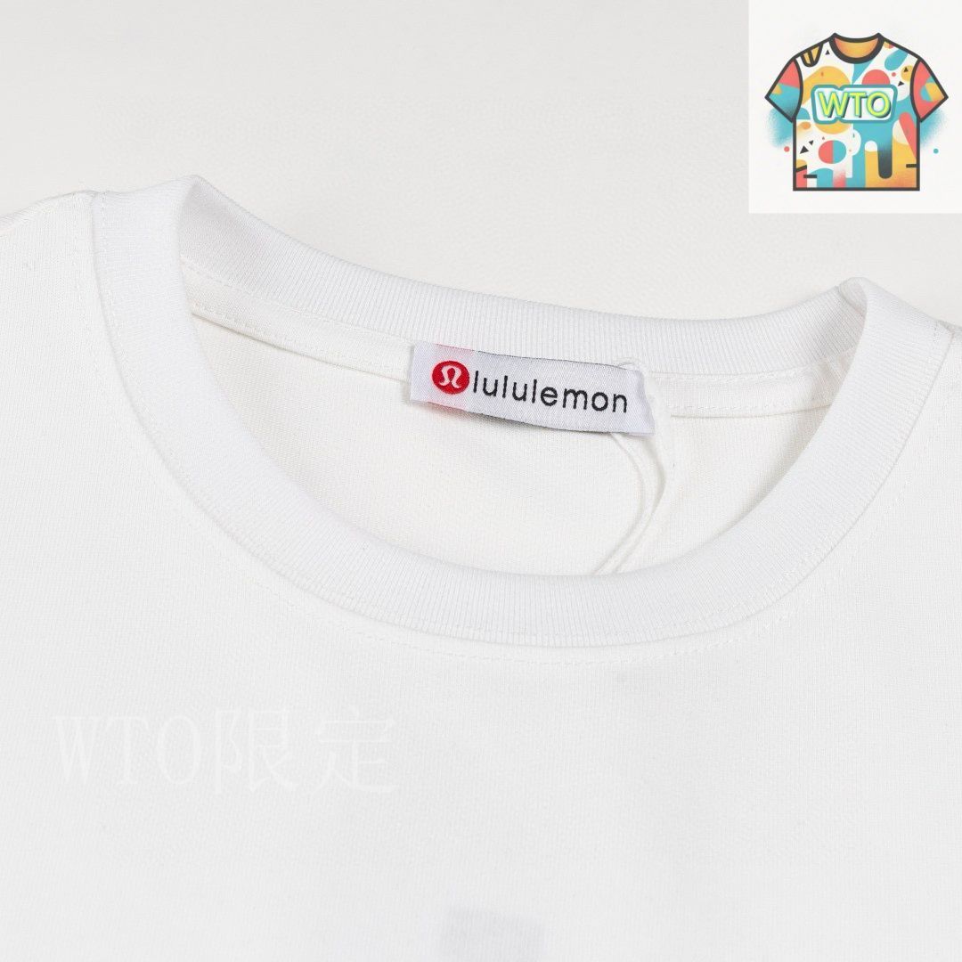 れもん。出品 今日WTO】Lulu lemon 2025ss レターロゴ限定植毛立体 T シャツ