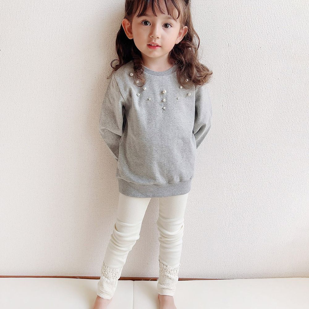 アイボリー  130cm  ヴィクトリアンレギンス 女の子 キッズ レギンス かわいい スパッツ 74012402 パンツ 春 夏 秋 冬 シンプル 通園 通学 幼稚園 レース 綿 コットン こども 小学生 女子 おしゃれ 